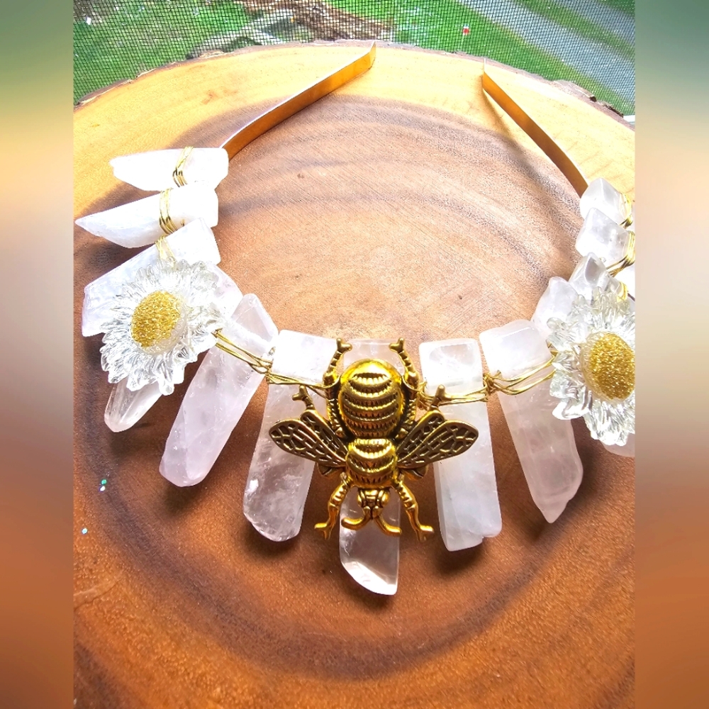 CRYSTAL CROWN Rose Quartz Goddess